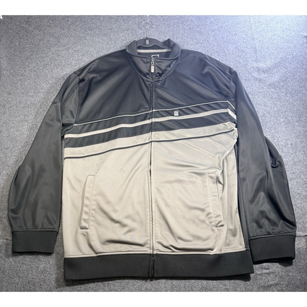 Ecko Unltd. Track Jacket 2X-Large Black Gray Full Zip Y2K VTG